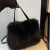 Bolso de Felpa a la Moda Otoño e Invierno Bolso de Mano Bolso de Pelo Largo Elegante y Lindo Bolso Nuevo Bolso Cruzado Bolso de Hombro Bolso Peludo Nicho