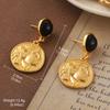 Pendientes Vintage Antiguos de Época Serie de Pintura al Óleo Van Gogh Flor de Aceite Goteante Borla de Perla Pendientes Joker Venta al por Mayor