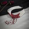 Collar con borlas y gotas de sangre de viento gótico para mujer, joyería transfronteriza de comercio exterior europeo y americano, gargantilla de cuentas para Halloween