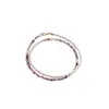 Pulsera de turmalina de cuentas Shijia de doble capa de partículas pequeñas para mujer, pulsera de costura de nicho de lujo ligero, pulsera