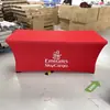 Capa de mesa retangular elástica de 1,80m, toalha de mesa de jantar com cobertura total para casamentos ao ar livre, banquetes, eventos, coquetéis, personalizável