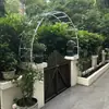 Soporte de Flores de Arco de Hierro Forjado, Celosía de Escalada de Arco Medio, Soporte de Escalada para Pilar de Puerta de Villa en el Patio, Celosía de Escalada para Dintel de Puerta