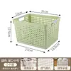 Cesta de almacenamiento de plástico para uso doméstico, caja de almacenamiento de escritorio, cesta de almacenamiento para artículos varios de cocina, caja de bocadillos y juguetes para jardín de infantes