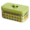 Molde para Cubitos de Hielo Fabricante de Cubitos de Hielo DIY Charola para Cubitos de Hielo Casera con Tapa Rejilla Cuadrada Almacenamiento de Hielo Juego para Hacer Hielo