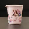 Fabricante Jisu Ru Kiln Gato Florido Taça de Feira Cerâmica para Preparo de Chá com Padrão Aberto para Armazenamento de Chá e Acessórios para Servir Chá