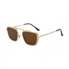 Nuevas Gafas de Sol Cuadradas de Moda Europeas y Americanas para Hombres Uv400 Estilo Punk Retro Varillas de Primavera Gafas de Sol con Protección Solar Transfronterizas