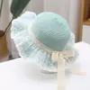 Sombrero de paja para niños, sombrero de verano para niñas, sombrero de princesa, sombrero de playa con protección solar, sombrero de sol para bebé, sombrero de pescador transpirable