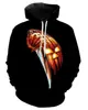 Cos Moonlight Panic Horror Horror Horror Vestido Suéter Impresión 3D Moda Europea y Americana Halloween Sudadera con Capucha