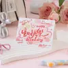 Cartão de Mensagem de Feliz Aniversário Cartão de Cumprimentos Manuscrito Estilo Graffiti Cartão Postal Alto Padrão Estilo Ins Presente Comemorativo para Alunos do Ensino Fundamental e Médio