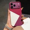 Para iPhone 18 Pro Max Funda de Teléfono Patchwork Bloque de Color Tacto de Piel Cubierta de Cobertura Total Protección contra Caídas 15