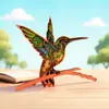 Artesanías 3D de Animales de Madera Nuevos Transfronterizos, Decoraciones Creativas de Escritorio para el Hogar, Adornos de Madera Tallados Multicapa