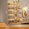 Estante pequena simples, estante de armazenamento de chão, prateleira de armazenamento de parede, estante de exibição para sala de estar/escritório, armário de armazenamento estreito ao lado da mesa
