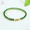 Pulsera Ai Yu Brillante con Incrustaciones de Vidrio Pulsera de Esmeralda y Rubí Imitación Transmisión en Vivo de Comercio Electrónico Venta al por Mayor S5110404