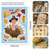 CM2306020 desenhos animados infantis Ação de Graças Turquia pai-filho quebra-cabeça interativo DIY adesivo de rosto