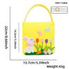 Bolsa de Fieltro de Pascua para Niños, Bolsa de Regalo, Material Hecho a Mano DIY, Bolsa Creativa de Conejo de Dibujos Animados para Dulces y Huevos