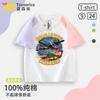 Camiseta de Manga Corta con Diseño de Hombre Palo de Madera Tungtungsahur Tongtongge Color Combinado Raglán Ropa para Niños