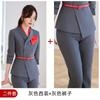 Jaqueta cinza para as mulheres outono e inverno Novo Design Temperamento Profissional desgaste formal salão de beleza joalheria terno de trabalho