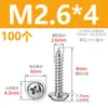 M1.7M2M2.6M3M4M5 Acero Inoxidable 304 Pwa Tornillos Autorroscantes de Cabeza Redonda con Arandela y Espaciador Tornillos para Madera