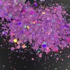 Pó de Glitter Misto em Frasco de Celebridade da Internet, Pó de Glitter Holográfico Brilhante, Joias para Arte de Unhas, Glitter de Lantejoulas da Moda para Arte de Unhas
