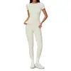 Conjunto Deportivo Transfronterizo Europeo y Americano Cintura Ceñida Alta Elasticidad Transpirable Conjunto de Fitness Ropa de Entrenamiento Pilates Yoga 5555