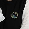 Broche Figura Qianli Jiangshan Pin de Traje Exquisito de Gama Alta para Mujer Estilo Chino Ropa Fija Elegante Corsage Accesorios