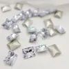 Joyería para uñas de circonita súper brillante base puntiaguda corte flor de hielo ángulo recto cristal azúcar taladro para uñas taladro con forma de cristal blanco venta al por mayor