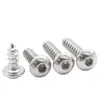 Tornillos Autorroscantes de Acero Inoxidable 304 con Cabeza Redonda y Hexágono Interior Tornillos Autorroscantes de Acero Inoxidable 304 con Cabeza Plana y Hexágono Interior M2M3M4M5M6M8
