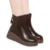 Botas Martin macias, versáteis e estilosas, confortáveis, coleção outono/inverno 2026, botas femininas com forro de fleece, bico redondo, sola grossa e design que aumenta a altura.