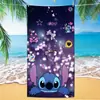Toalla de Playa con Estampado de Stitch Lindo de Dibujos Animados y Anime, Toalla de Baño de Microfibra Secado Rápido Transfronteriza, Toalla de Playa Espesa