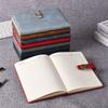 Caderno executivo com logotipo escritório caderno com fivela magnética A5 papelaria caderno simples com capa de couro com fivela bloco de notas