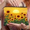 Bolsa Cosmética de Girasol Transfronteriza 2025 Multifuncional para Mujer, Bolsa Cuadrada Pequeña de Gran Capacidad, Bolsa Portátil para Artículos Pequeños, Bolsa de Aseo