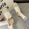 Zapatos de Pescador para Mujer Zapatos Planos Zapatos de Lona Verano Nuevos Combinan con Todo Zapatillas Baotou Ropa de Exterior para Mujer Zapatos sin Cordones Populares en Internet de una Sola Capa