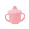 Copo de Silicone Popular para Bebês para Aprender a Beber, Copo com Bico, Copo Especial para Água Potável para Bebês e Crianças Pequenas, Antiderrapante, Copo com Tampa de Duas Alças para Beber Diretamente