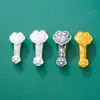 Accesorios de Plata Pura S999 Retro 3D Plata Dura Personaje de Bendición Deseo Auspicioso Agujero Recto Cuentas Espaciadoras Cuentas Colgantes Material de Cuentas