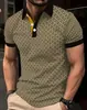 Moda Masculina Casual Transfronteriza Temu Estampado 3D Manga Corta Botones Polo Verano Nueva Fuente Fábrica Mayorista