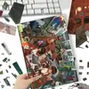 Serie Especial de Pintura al Óleo Escena Callejera Qiyu Escena Miniatura 3D DIY Alivio del Estrés Divertidos Pegatinas para Diarios