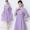 Tiro Real del Vestido Original de Lujo Ligero de Gama Alta de Moda con Bordado Hueco de Posicionamiento para Adelgazar