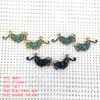 60547-1 Cobre Estilo Antiguo DIY Cobre Goteo de Aceite Hecho a Mano Horquilla Material Corona de Cabello Accesorios de Murciélago 17*35mm