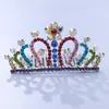 Tocado de corona para niños, corona de princesa con diamantes de imitación, peine para el cabello, regalo de cumpleaños para niña pequeña, accesorios para el cabello de bebé, peine, joyería