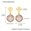 Acero Inoxidable Cuadrado Facetado Piedra de Vidrio Pulsera Collar Aretes Set Joyería Europea y Americana Trendy Cool Elegante