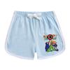 Roupa infantil Rainbow Friends para meninos e meninas, conjunto de verão novo de algodão de manga curta com shorts finos, duas peças