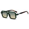Gafas de sol cuadradas retro transfronterizas para hombre y mujer, Gafas de sol de doble puente estilo europeo y americano, Gafas de sol de moda estilo callejero moderno