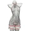 Sansheng Yin - Lencería sexy con hebilla y flujo, joyería Su, perspectiva de puro deseo, pijama de malla con entrepierna libre, traje 2128