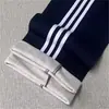 Pantalones Escolares de Algodón Cubierto de Poliéster para Cuatro Estaciones Delgados para Estudiantes de Secundaria, Secundaria, Primaria Una Raya Azul Marino Dos Rayas Pantalones Escolares