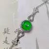 Colgante de Hielo Hielo Jade de Alta Calidad, Nuevo Estilo Chino Plateado Incrustado con Ágata, Nuevo Modelo de Buda Barrigón, Comparable a Colgantes de Jade y Piedras Preciosas