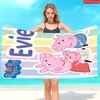 Toalla de Playa Serie Cerdo Peppa Linda Transfronteriza Microfibra Toalla de Baño Estampada Toalla para Fiesta en la Playa al Aire Libre de Verano