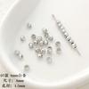 18k Real Gold Laser Beads Round Beads Diy Jóias Pulseira Wen Play Scattered Beads Metal Copper Gold Plated Gasket Acessórios