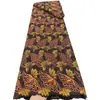 Tecido para Vestido de Banquete Moda Africana, Tule com Bordado Vazado de Folha Solúvel em Água, Strass, Dentelle, Algodão