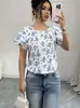 Nueva Camisa de Mujer de Moda Informal para Viajar, con Cuello Redondo Estampada, Transfronteriza Europea y Americana, Sitio Independiente de Amazon Aliexpress
