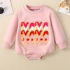 Sudadera con capucha triangular unisex para bebé e infantil, con bordado de letras y mangas largas, que cubre bien el trasero, versátil, transfronteriza